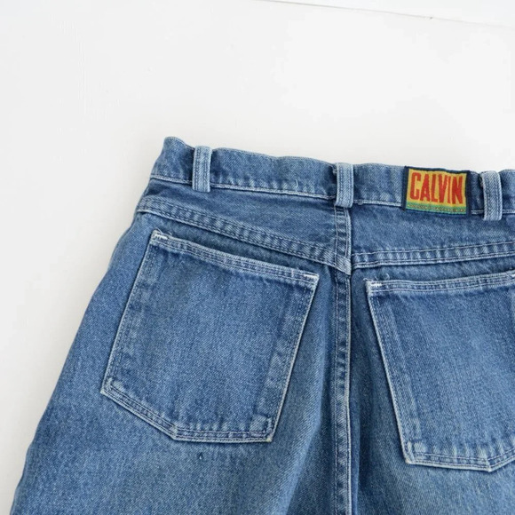 Vintage Calvin Klein Blue Denim Tapered Jeans Denim - Picture 15 of 16